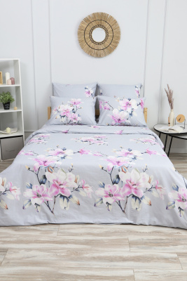 Пододеяльник поплин Милана серый